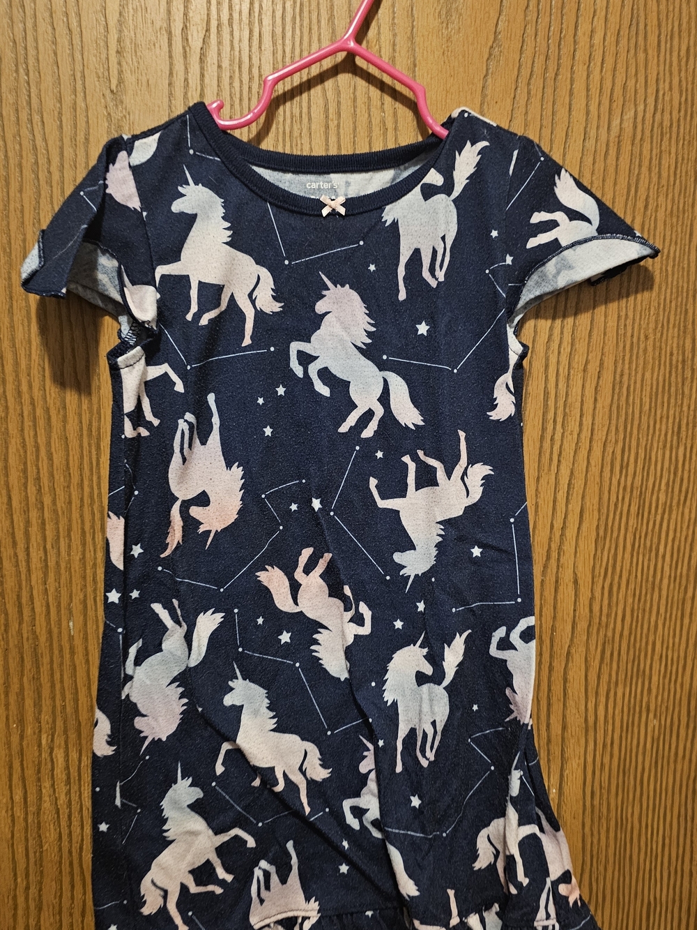 Carters Navy Unicorn Print Girls Nightgown